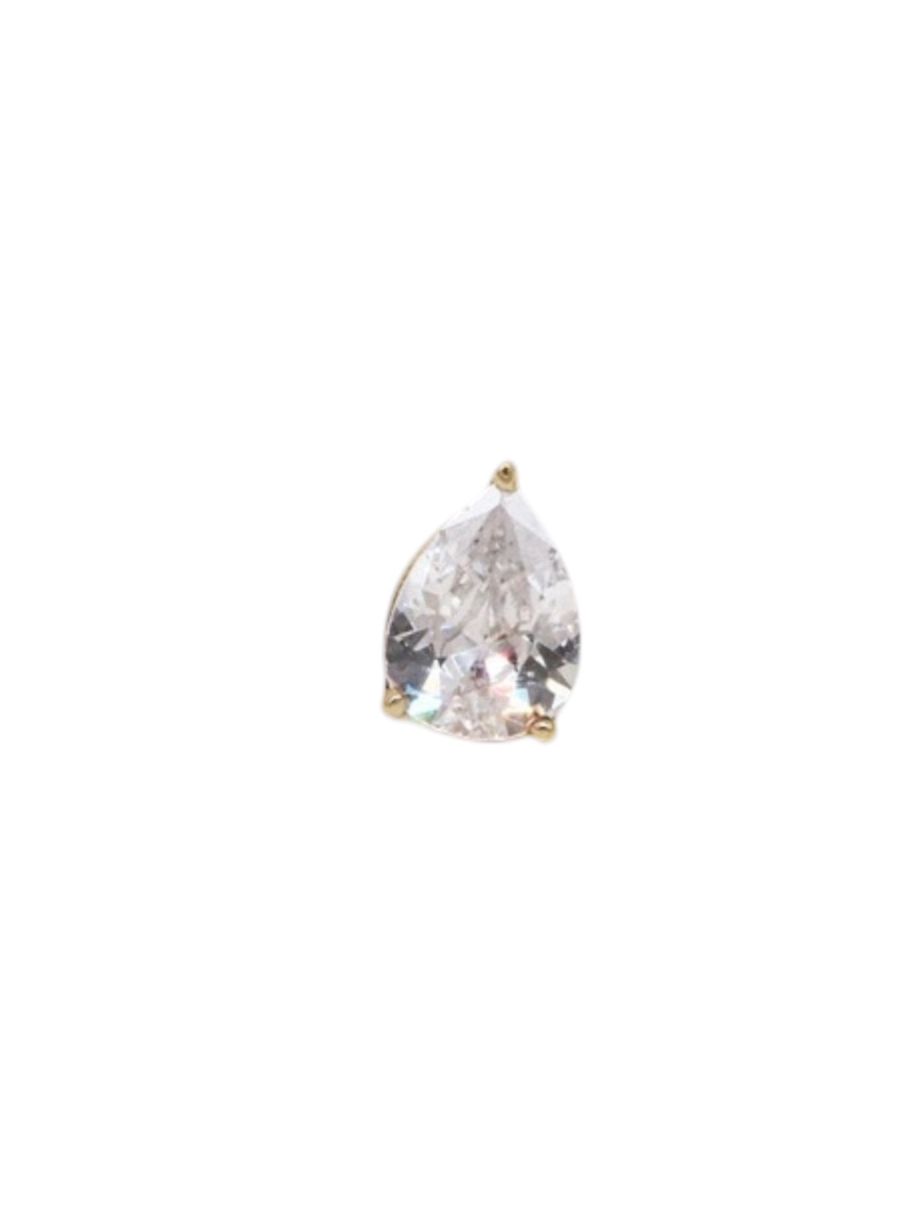 14k Solid Gold Pear Shape
